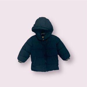 GAP Baby Navy Blue Fleece Puffer Coat 24M